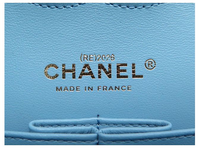 NUOVA BORSA A MANO CHANEL CLASSIQUE TIMELESS 11.12 PELLE CAVIAR AZZURRO CIELO BAG - vista 11