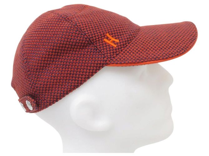 Hermès NEW HERMES BASEBALL CAP SIZE 58 H EMBROIDERED & SADDLE NAILS CAP - view 5