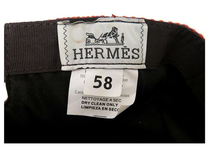 Hermès NEW HERMES BASEBALL CAP SIZE 58 H EMBROIDERED & SADDLE NAILS CAP - view 8