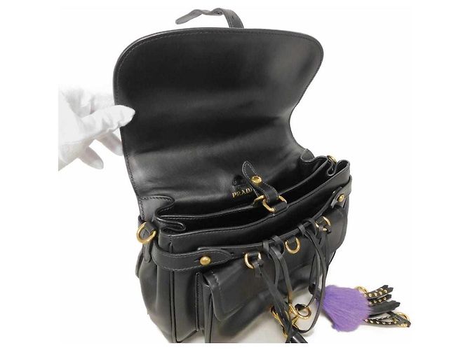 Borsa a tracolla Prada Corsaire in pelle City Calf - vista 6