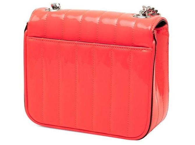 Yves Saint Laurent Borsa a tracolla con catena Saint Laurent Vicky Small in pelle verniciata - vista 2