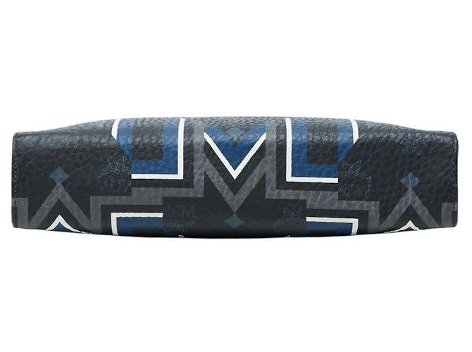 Bolso de mano de cuero con logo MCM - vista 3