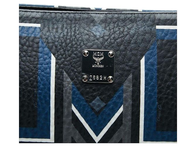 Bolso de mano de cuero con logo MCM - vista 6
