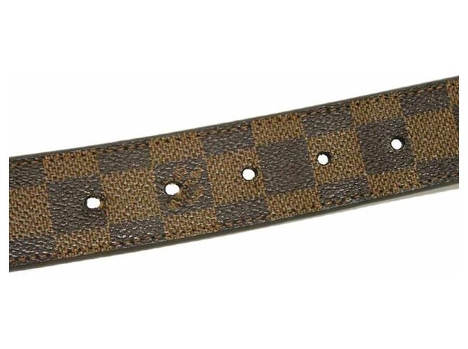Cintura Louis Vuitton Sangle Aventurier Damier Canvas Taiga Leather - vista 10