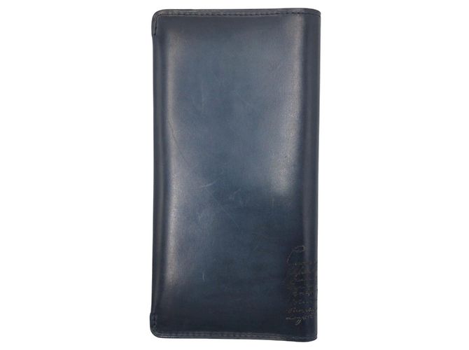 Berluti Scritto Calligraphy Espace En Wallet Leather Long Wallet - view 2