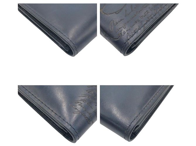 Berluti Scritto Calligraphy Espace En Wallet Leather Long Wallet - view 3