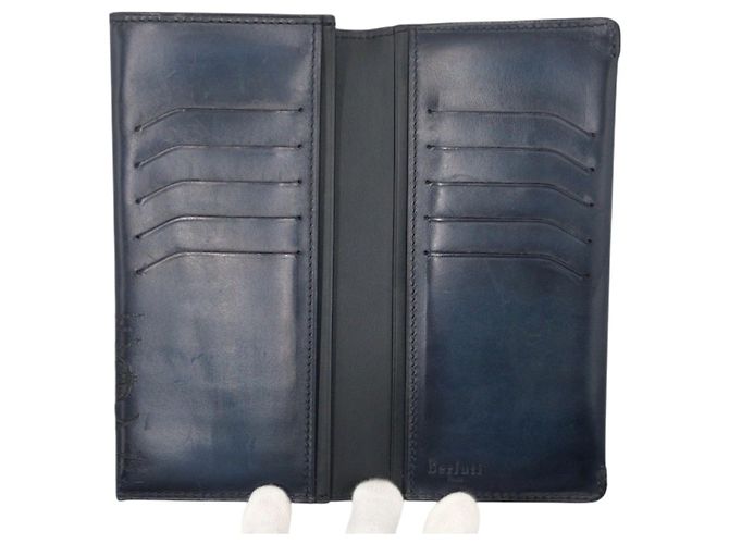 Berluti Scritto Calligraphy Espace En Wallet Leather Long Wallet - view 6