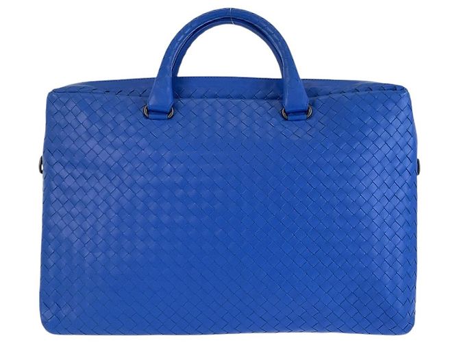 Porte-documents Bottega Veneta en cuir bleu - vue 2