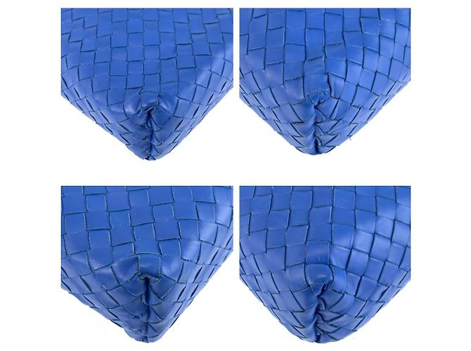 Porte-documents Bottega Veneta en cuir bleu - vue 4
