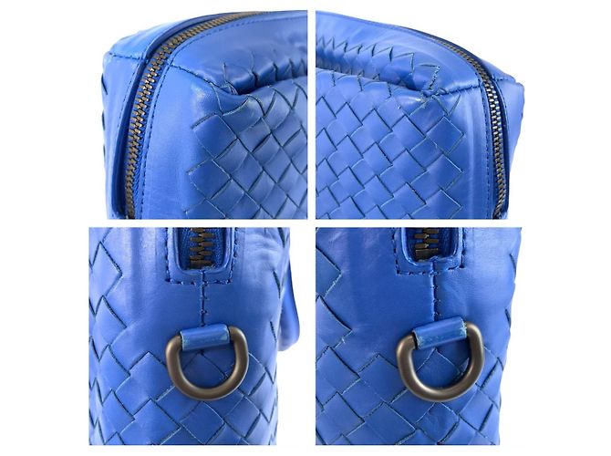Porte-documents Bottega Veneta en cuir bleu - vue 5