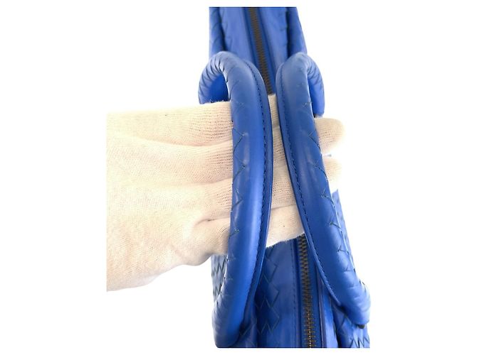 Porte-documents Bottega Veneta en cuir bleu - vue 8