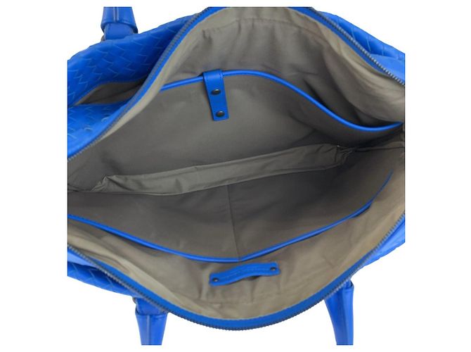 Porte-documents Bottega Veneta en cuir bleu - vue 9