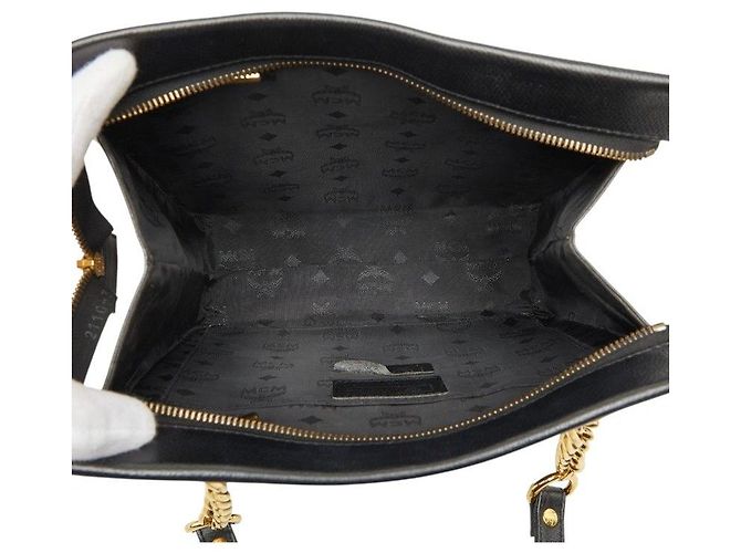 MCM Black Leather Tote Bag - view 8