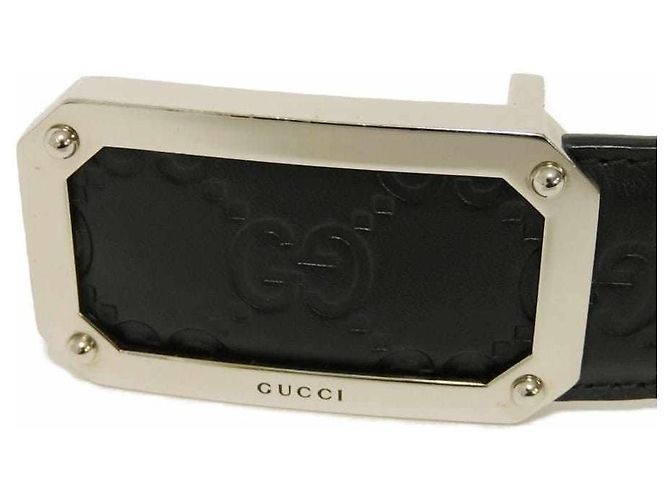 Cinto de couro Gucci Guccissima - vista 3