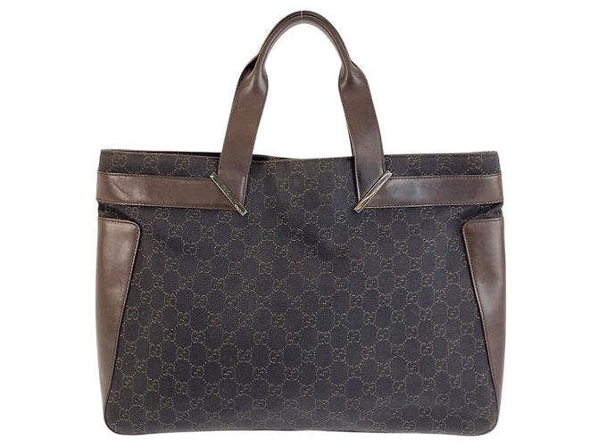 Borsa Tote Gucci in tela GG e pelle - vista 2