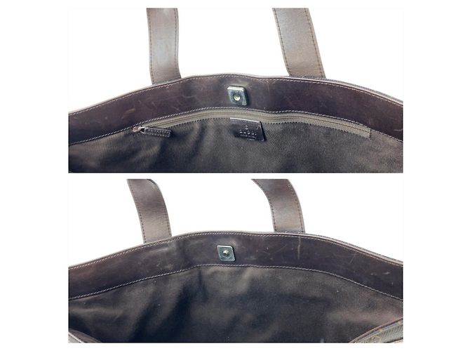 Borsa Tote Gucci in tela GG e pelle - vista 5