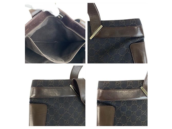 Borsa Tote Gucci in tela GG e pelle - vista 6