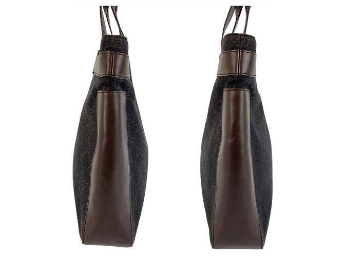 Borsa Tote Gucci in tela GG e pelle - vista 8