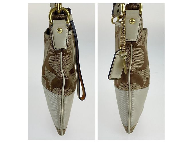 Bolsa de Ombro COACH Signature Canvas Leather - vista 3