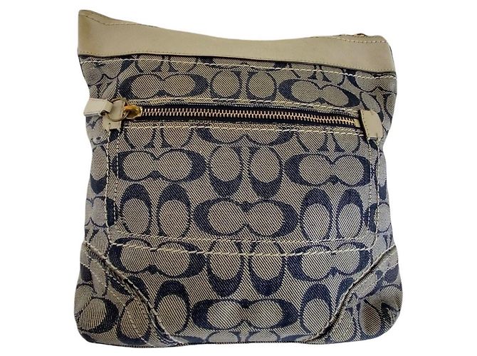 Bolso de hombro Coach Signature Canvas Leather - vista 2