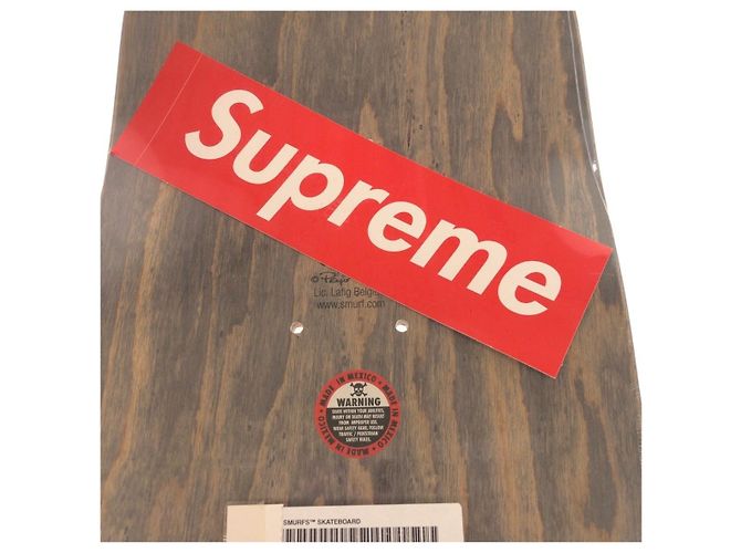 Supreme Smurfs Skateboard Wood Skateboard - vue 4