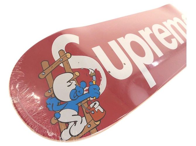 Supreme Smurfs Skateboard Wood Skateboard - vue 6