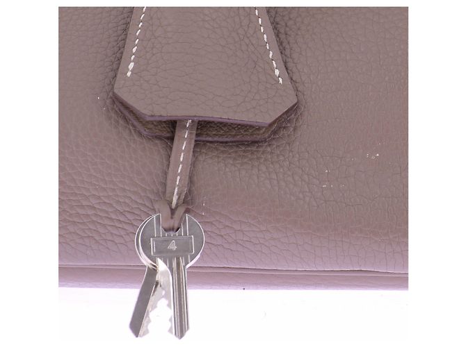 Hermès Borsa "JPG Birkin Shoulder 42" in pelle étoupe - vista 11