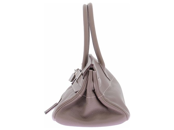 Hermès Borsa "JPG Birkin Shoulder 42" in pelle étoupe - vista 4