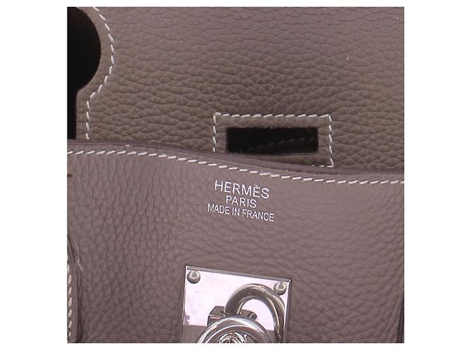 Hermès Borsa "JPG Birkin Shoulder 42" in pelle étoupe - vista 9
