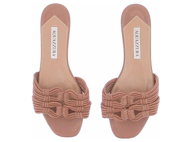 Aquazzura Sandali in pelle camel - vista 4