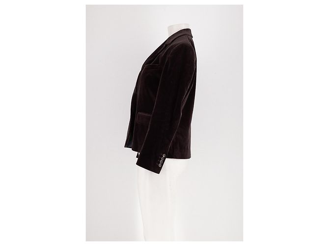 Autre Marque Blazer corto in velluto marrone PABLO - vista 5