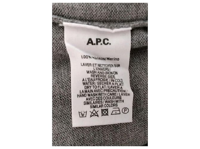 Camisola de lã cinza Apc com bordados florais - vista 8