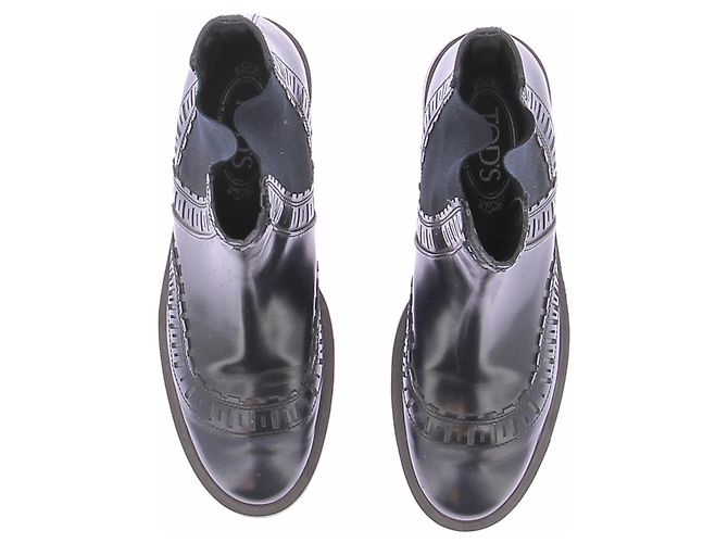 Tod's Leather Boots Navy Blue - view 4