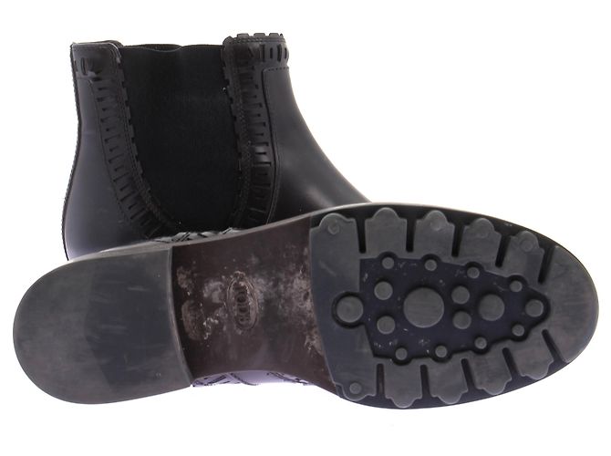 Tod's Leather Boots Navy Blue - view 5