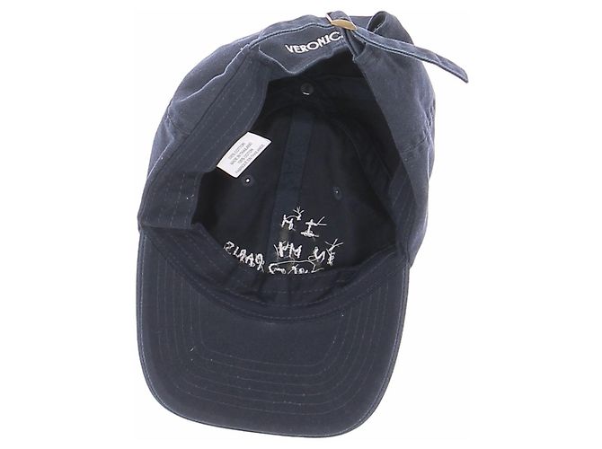 Casquette Veronica Beard en coton bleu marine - vue 6