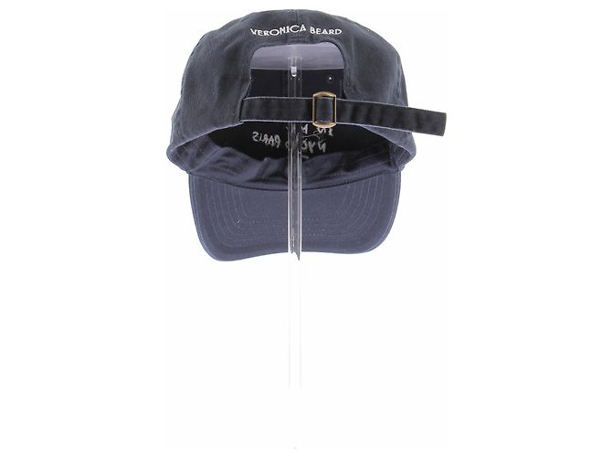 Casquette Veronica Beard en coton bleu marine - vue 7