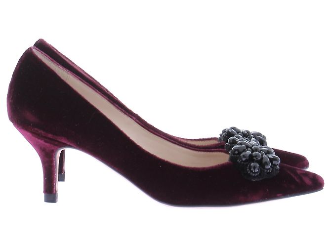 Lk Bennett Zapatos de tacón de terciopelo burdeos - vista 6