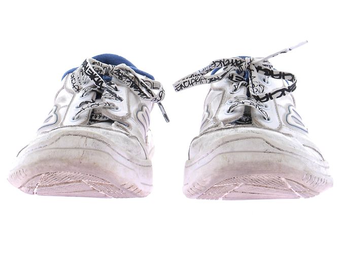 Balenciaga Baskets Hamptons en cuir blanc - view 3