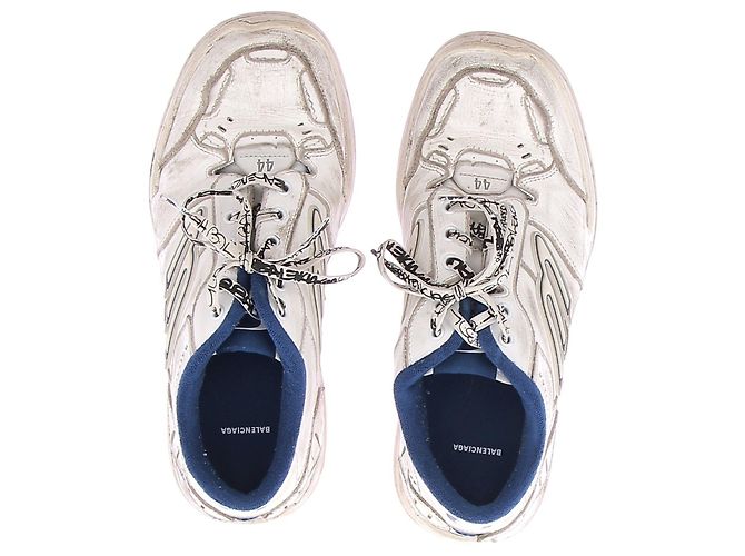 Balenciaga Baskets Hamptons en cuir blanc - view 4