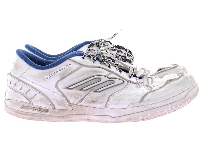 Balenciaga Baskets Hamptons en cuir blanc - view 6