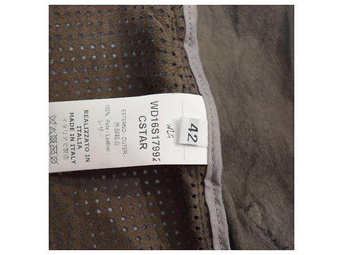 Autre Marque Giorgio Brato WLG Perforierte Lederweste - Taupe Grau - Ansicht 7