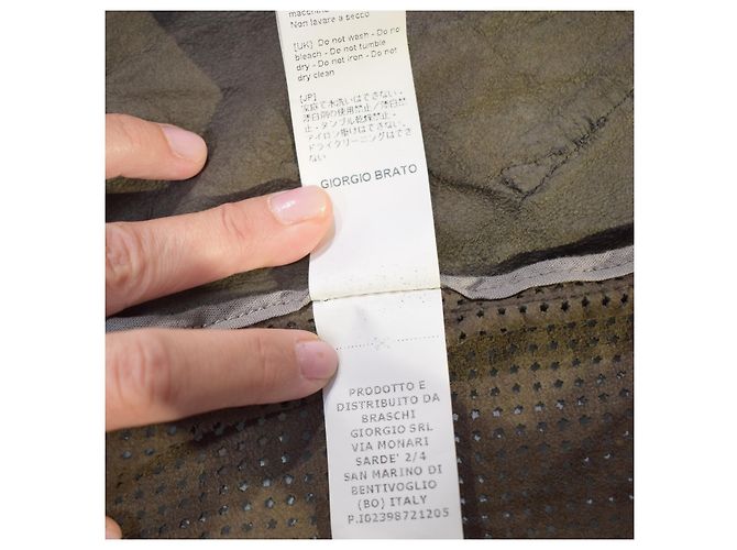 Autre Marque Giorgio Brato WLG Perforierte Lederweste - Taupe Grau - Ansicht 8