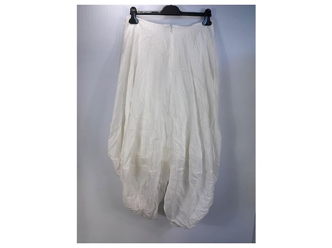 Totême Falda Cocoon en Lyocell y Algodón Blanco - vista 2