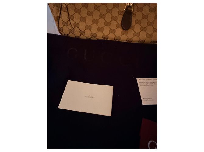 Gucci borsa a spalla in tela monogramma marrone - vista 16