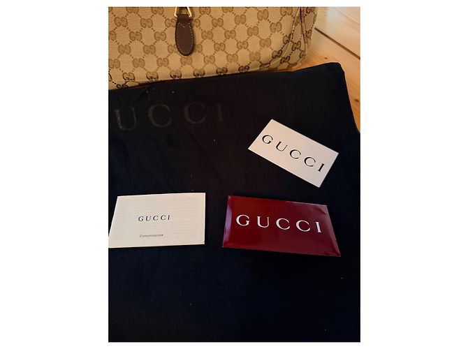 Gucci borsa a spalla in tela monogramma marrone - vista 17