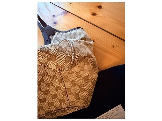 Gucci borsa a spalla in tela monogramma marrone - vista 8