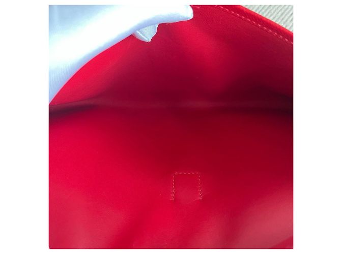 Jige Hermès Elysee Elan Pochette en cuir Epsom Rouge - vue 5