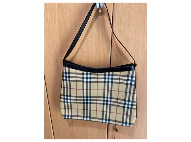 Burberry Schultertasche Haymarket Check Canvas Leather - Ansicht 10