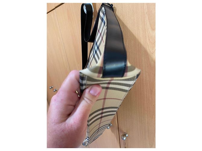 Burberry Schultertasche Haymarket Check Canvas Leather - Ansicht 12