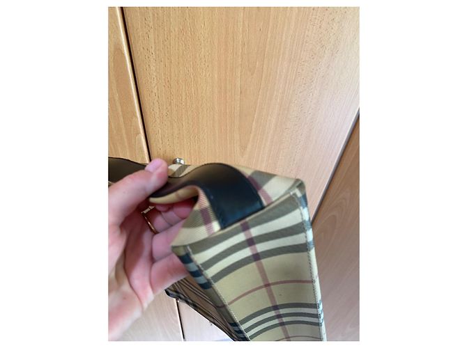 Burberry Schultertasche Haymarket Check Canvas Leather - Ansicht 13